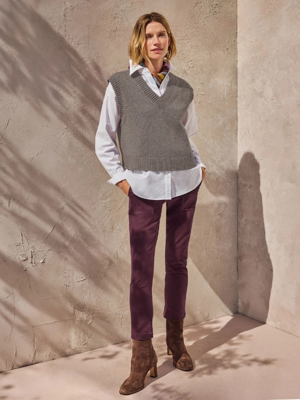 Cabi Taylor Pant (Burgandy)